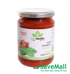 Nước Sốt Húng Quế Basil Hữu Cơ BioItalia hũ 350g