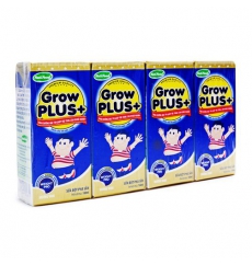 Sữa Bột Pha Sẵn Hương Vani Grow Plus+ NutiFood Lốc 4 Hộp x 180ml