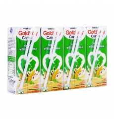 Sữa Đậu Nành Hương Bắp GoldSoy Canxi-D Vinamilk Lốc 4 Hộp x 200ml